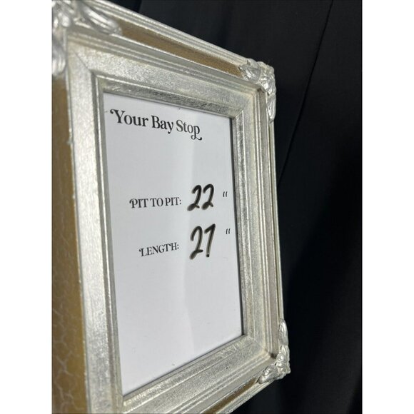 Chicos Women's Top Size 2 Large Solid Black Bell 3/4 Split Sleeves Stretch - Picture 7 of 9